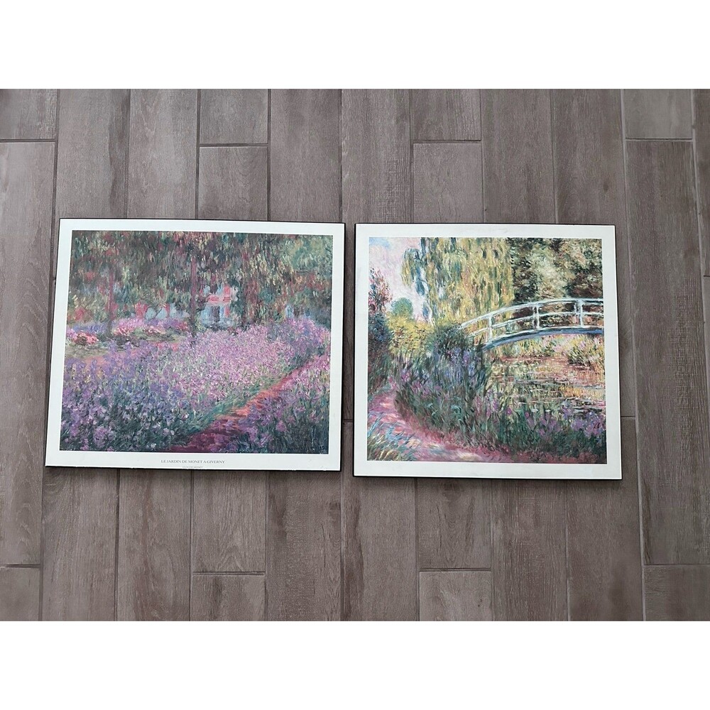 Claude Monet Reproduction Art Garden at Giverny and Japanese Bridge LARGE